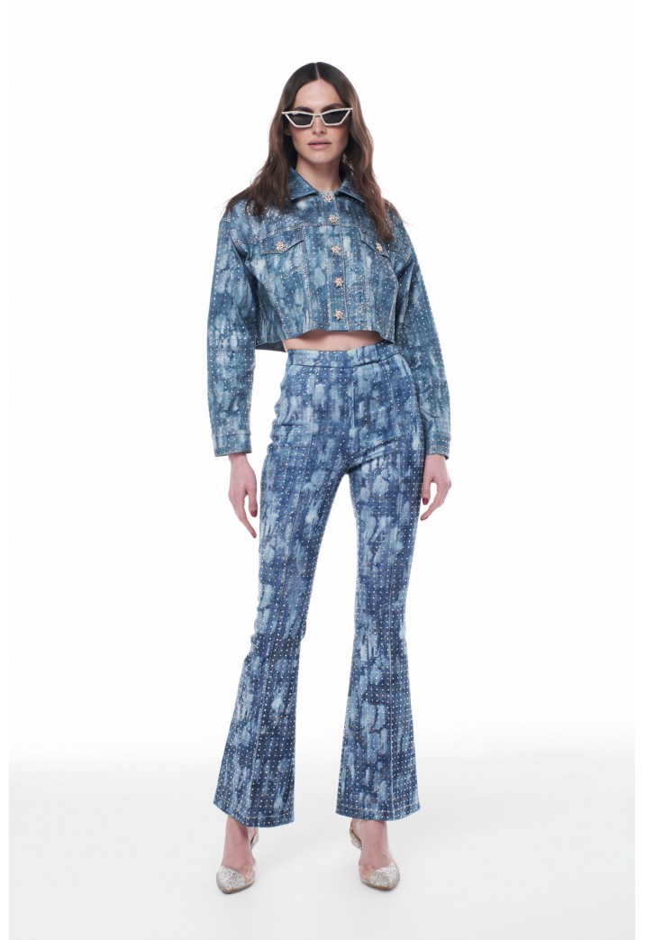 KENDALL TROUSER with rhinestone